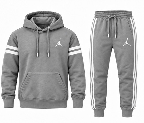 Set tuta uomo jordan grigio - set,